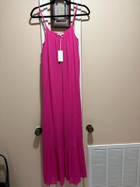 NWT Z Supply hot pink spaghetti straps maxi dress
